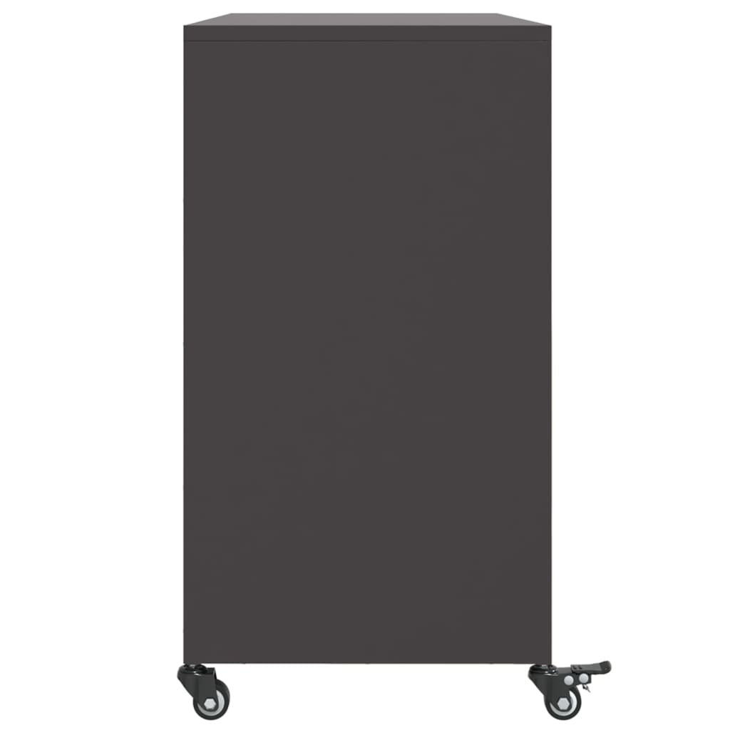 vidaXL Dulap, negru, 100,5x39x72 cm, oțel