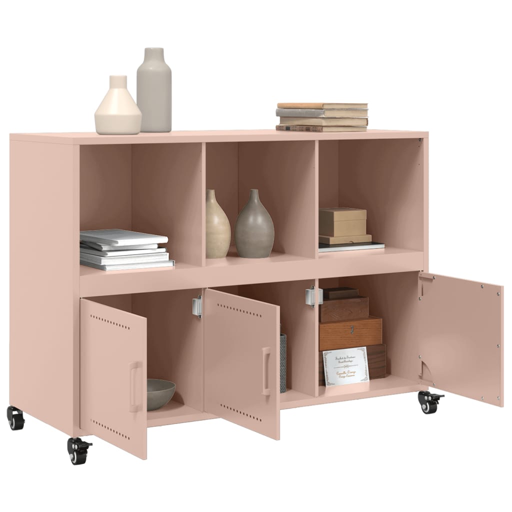vidaXL Dulap, roz, 100,5x39x72 cm, oțel vidaXL Dulap, roz, 100,5x39x72 cm, oțel