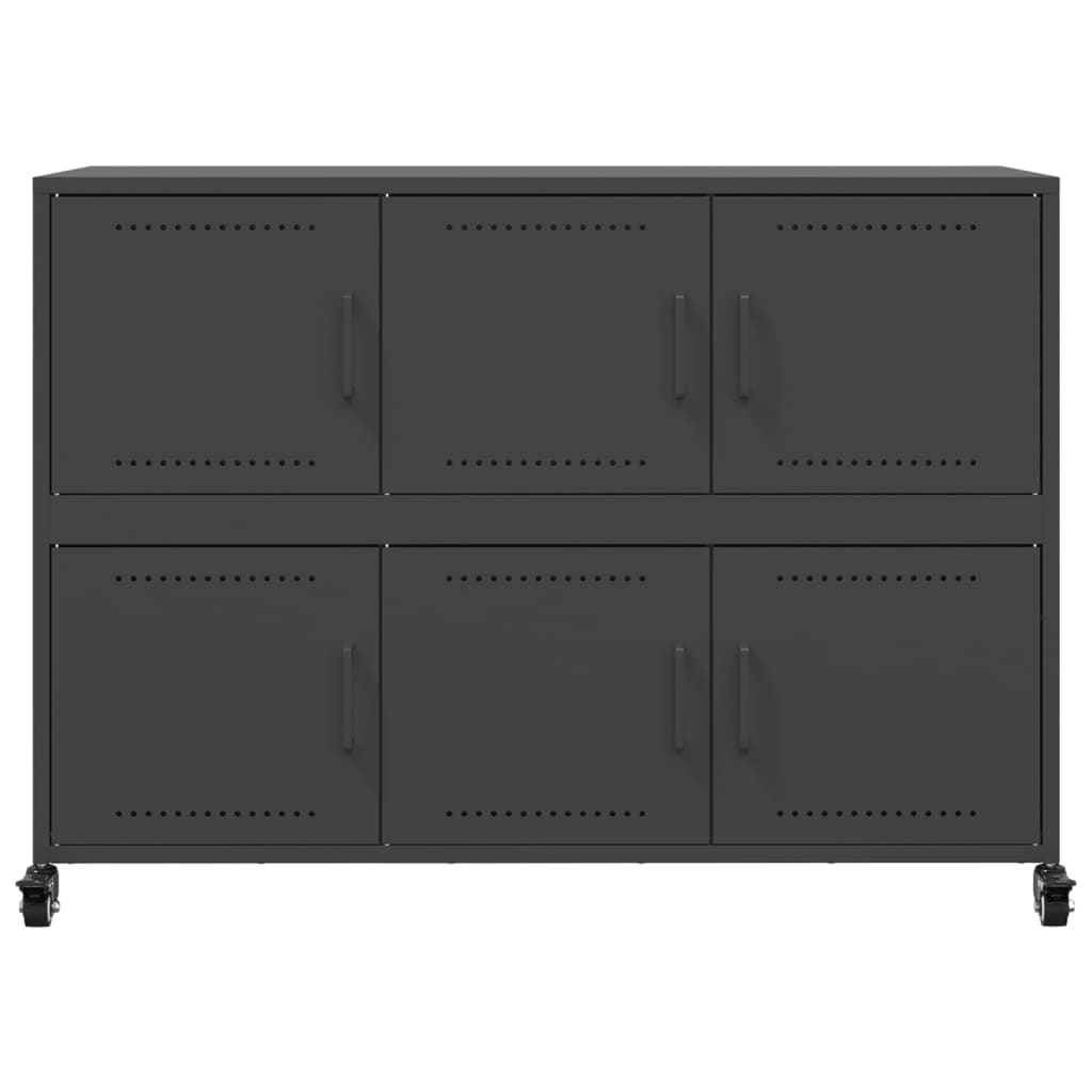 vidaXL Dulap, negru, 100,5x39x72 cm, oțel