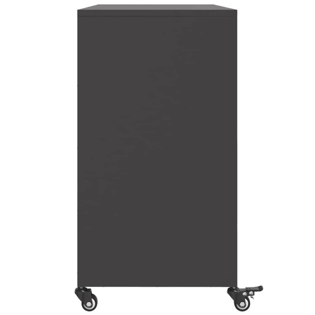 vidaXL Dulap, negru, 100,5x39x72 cm, oțel