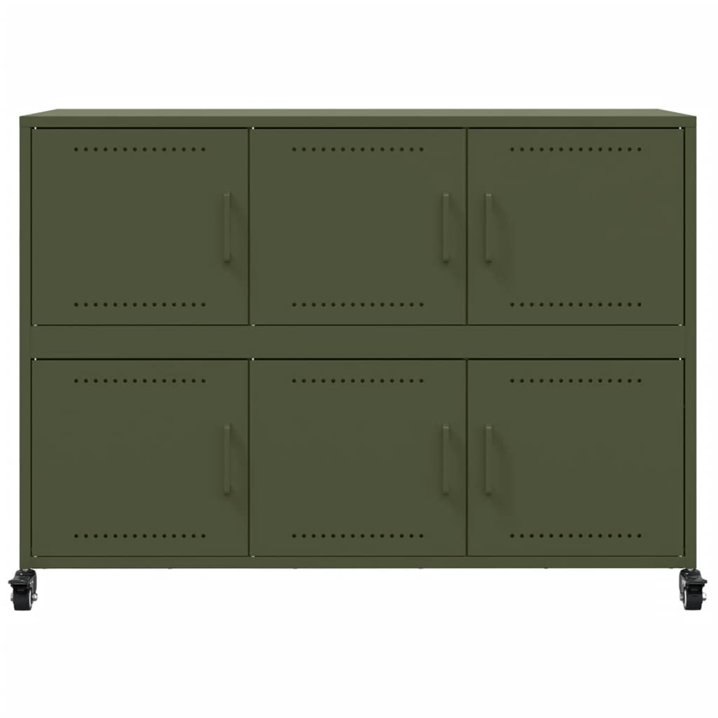 vidaXL Dulap, verde măsliniu, 100,5x39x72 cm, oțel