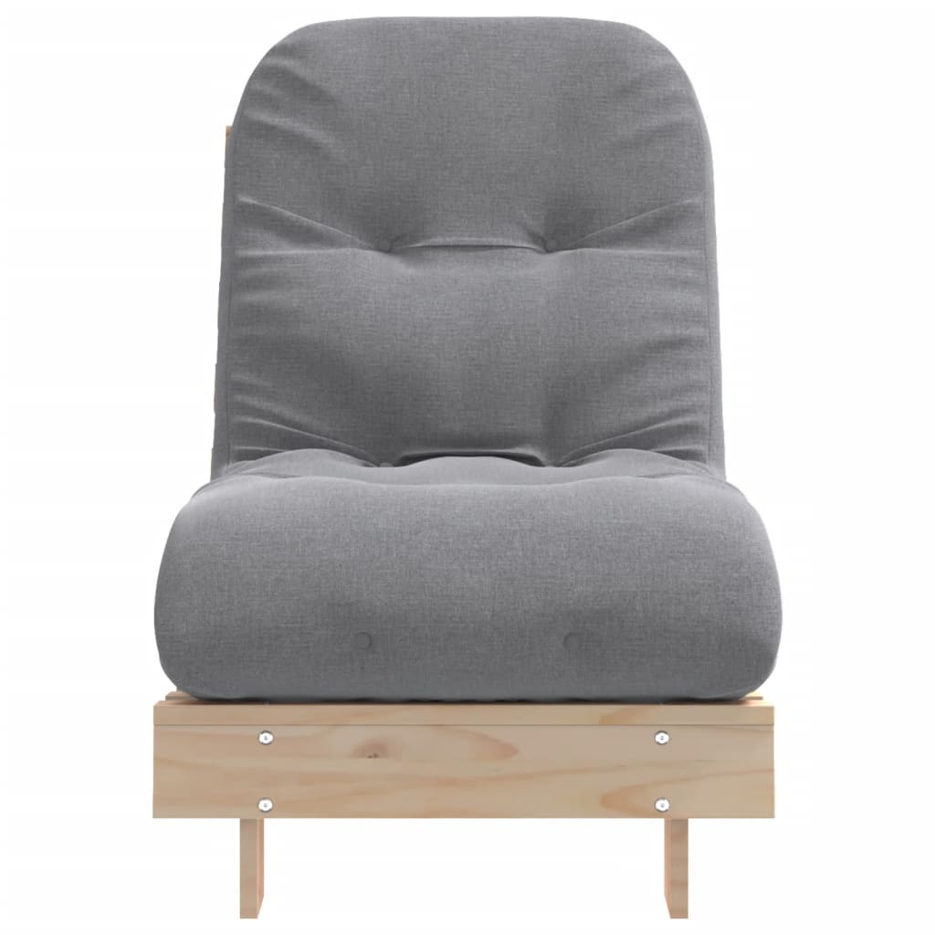 vidaXL Canapea futon cu saltea, 60x206x11 cm, lemn masiv de pin vidaXL Canapea futon cu saltea, 60x206x11 cm, lemn masiv de pin