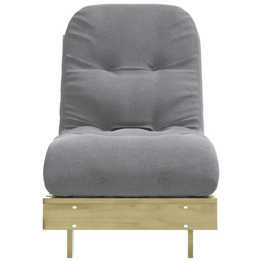 vidaXL Canapea futon cu saltea, 60x206x11 cm, lemn de pin tratat vidaXL Canapea futon cu saltea, 60x206x11 cm, lemn de pin tratat