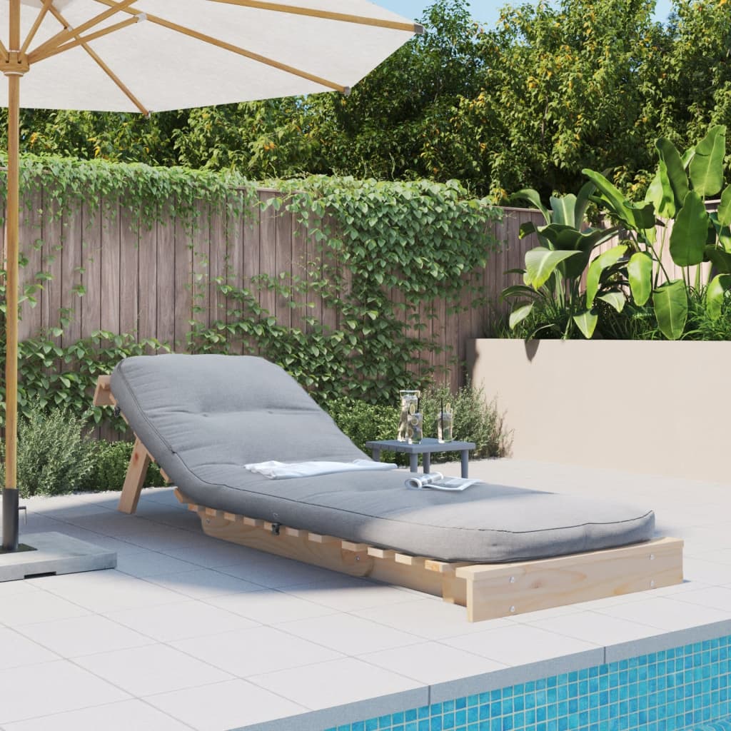vidaXL Canapea futon cu saltea, 70x206x11 cm, lemn masiv de pin vidaXL Canapea futon cu saltea, 70x206x11 cm, lemn masiv de pin