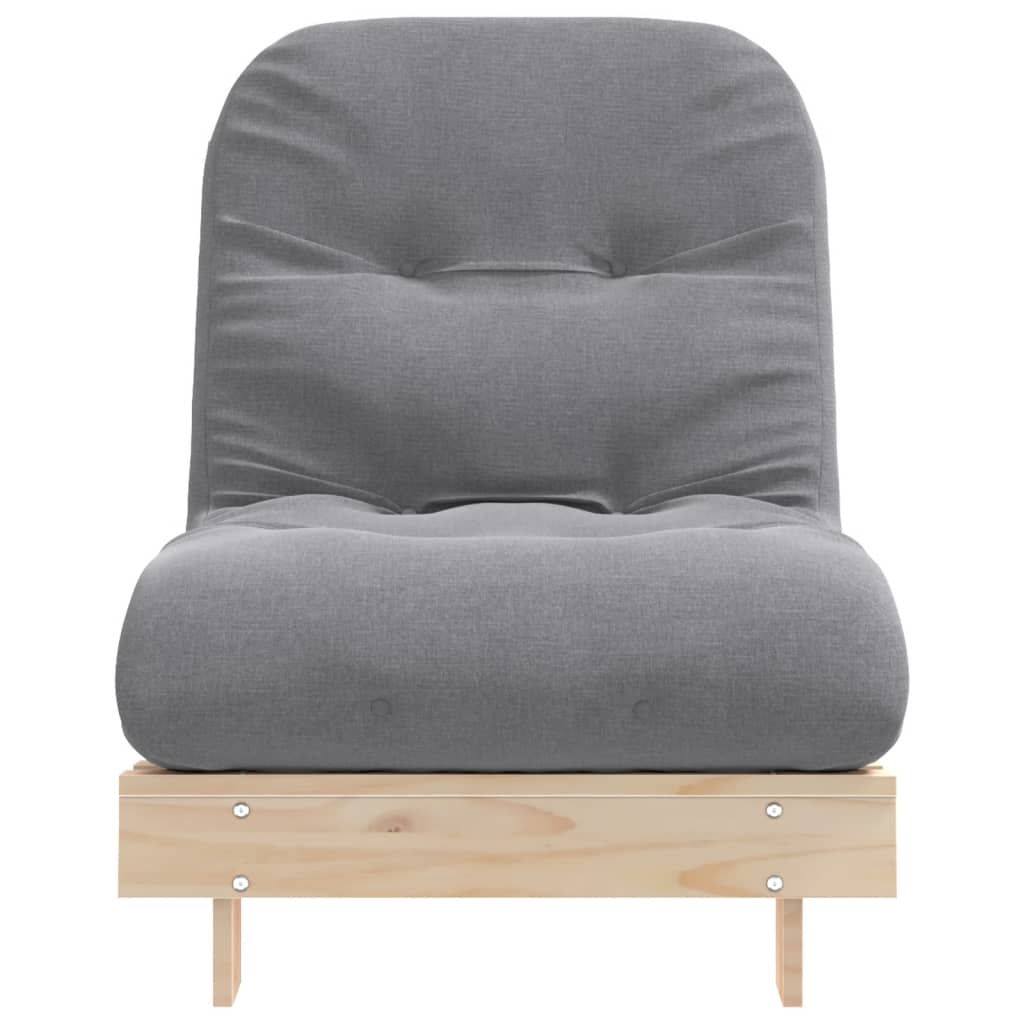 vidaXL Canapea futon cu saltea, 70x206x11 cm, lemn masiv de pin vidaXL Canapea futon cu saltea, 70x206x11 cm, lemn masiv de pin