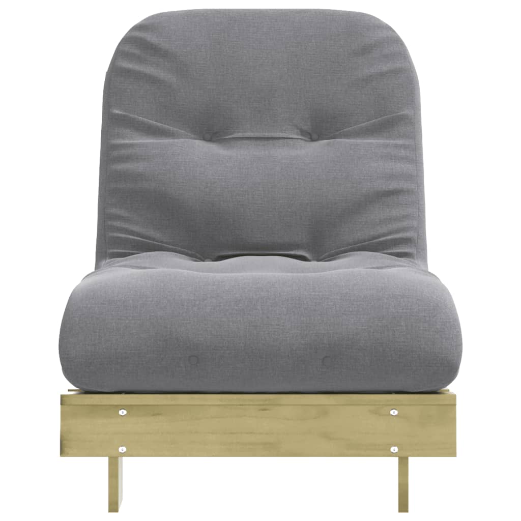 vidaXL Canapea futon cu saltea, 70x206x11 cm, lemn de pin tratat vidaXL Canapea futon cu saltea, 70x206x11 cm, lemn de pin tratat