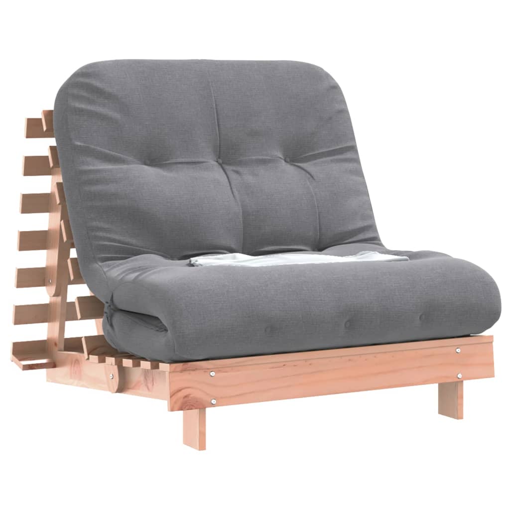 vidaXL Canapea futon cu saltea, 80x206x11 cm, lemn masiv douglas vidaXL Canapea futon cu saltea, 80x206x11 cm, lemn masiv douglas
