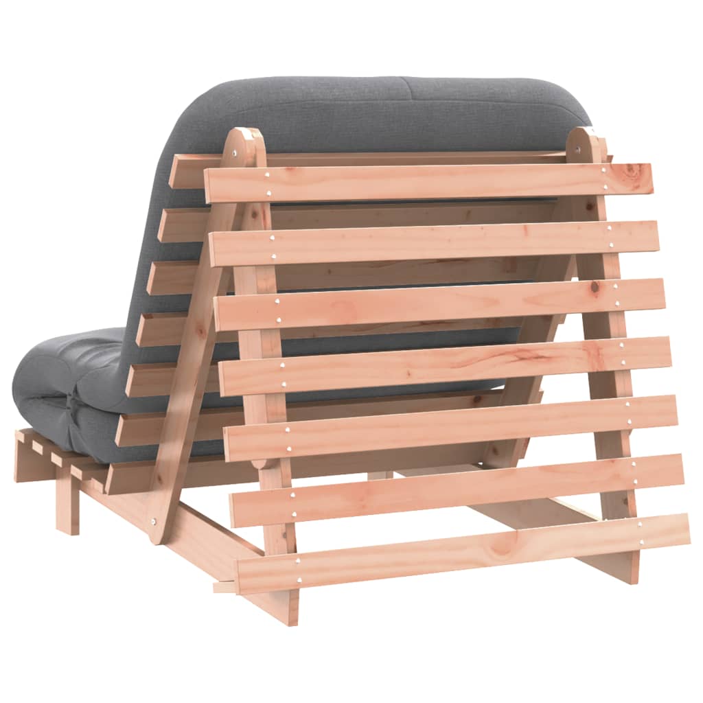 vidaXL Canapea futon cu saltea, 80x206x11 cm, lemn masiv douglas vidaXL Canapea futon cu saltea, 80x206x11 cm, lemn masiv douglas