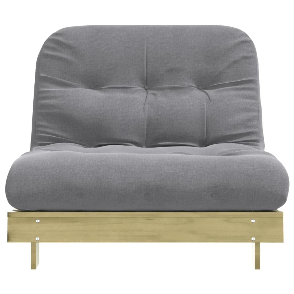 vidaXL Canapea futon cu saltea, 100x206x11 cm, lemn de pin tratat vidaXL Canapea futon cu saltea, 100x206x11 cm, lemn de pin tratat