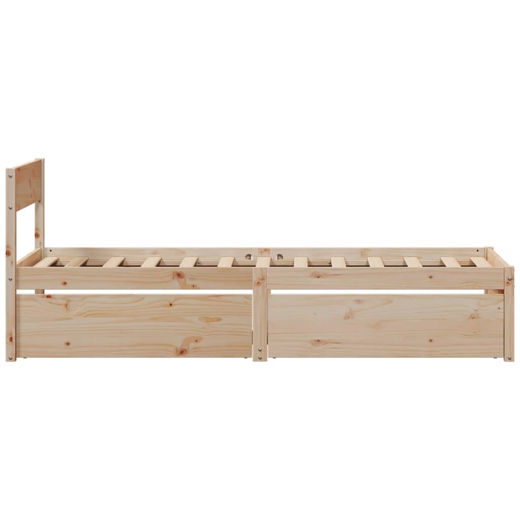 vidaXL Cadru de pat fără saltea, 90x200 cm, lemn masiv pin