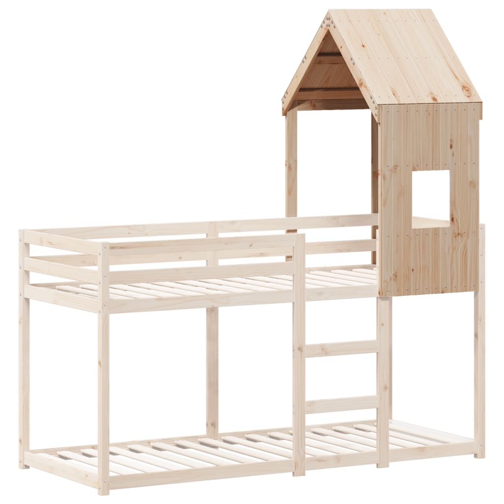 vidaXL Acoperiș Pat Copii 60x99x134,5 cm Lemn Mass Pin vidaXL Acoperiș Pat Copii 60x99x134,5 cm Lemn Mass Pin