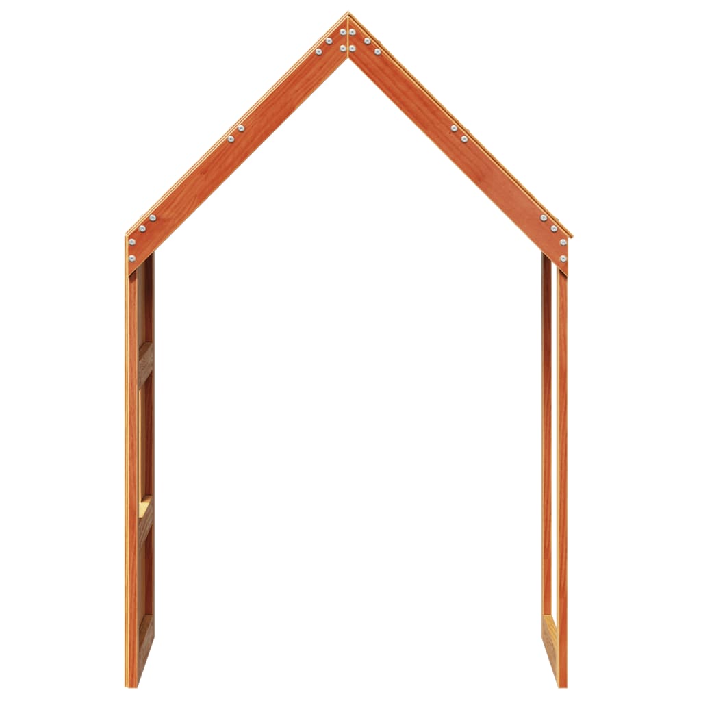 vidaXL Acoperiș Pat Copii, maro, 60x99x139,5 cm Lemn Mass Pin vidaXL Acoperiș Pat Copii, maro, 60x99x139,5 cm Lemn Mass Pin