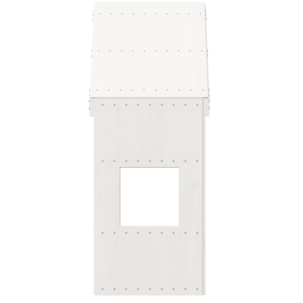 vidaXL Acoperiș Pat Copii, alb, 55x99x139,5 cm Lemn Mass Pin