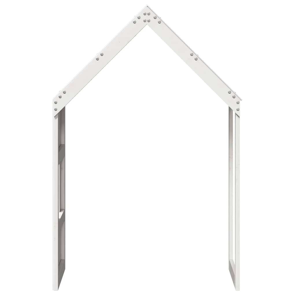 vidaXL Acoperiș Pat Copii, alb, 55x99x139,5 cm Lemn Mass Pin