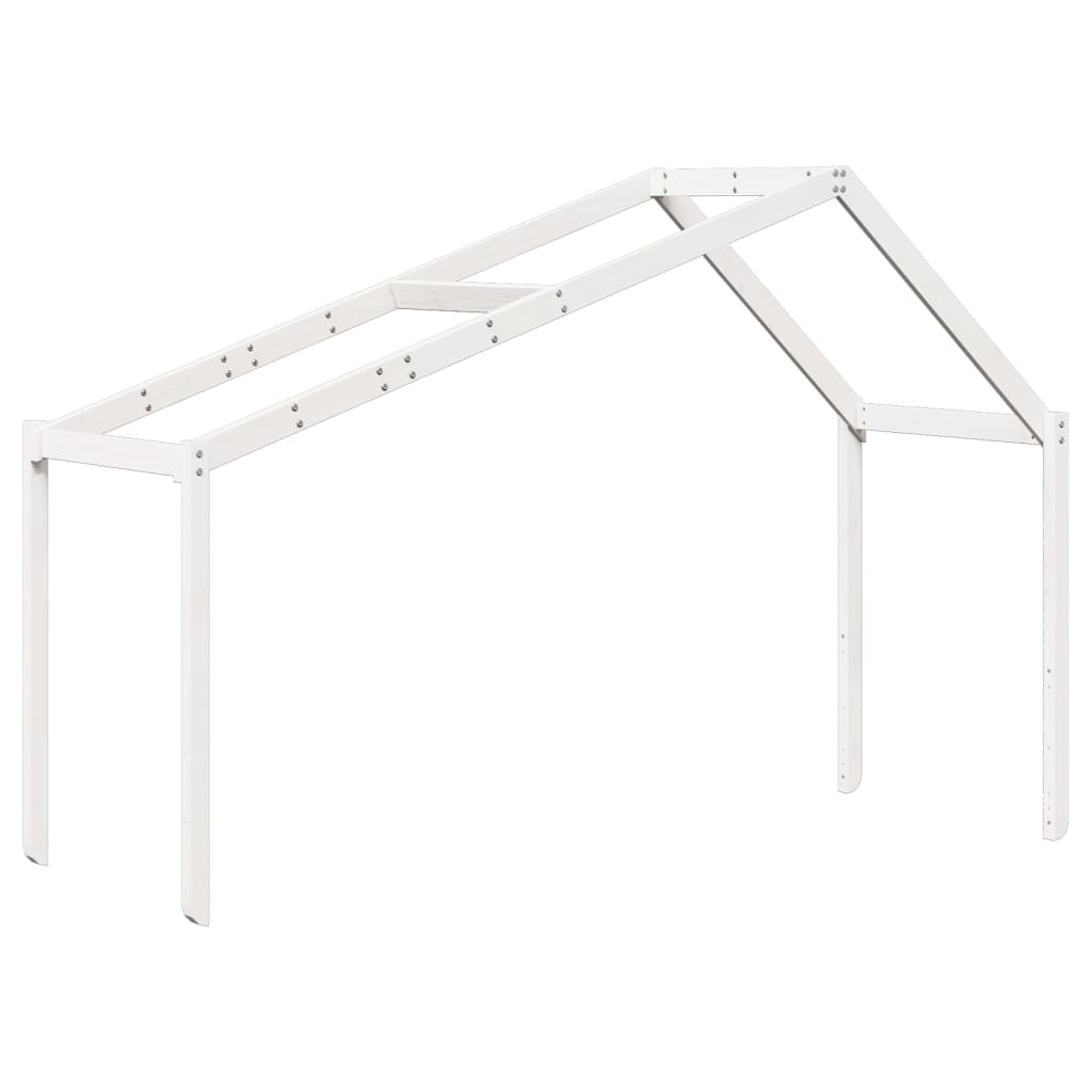 vidaXL Acoperiș Pat Copii, alb, 213x95,5x144,5 cm Lemn Mass Pin vidaXL Acoperiș Pat Copii, alb, 213x95,5x144,5 cm Lemn Mass Pin