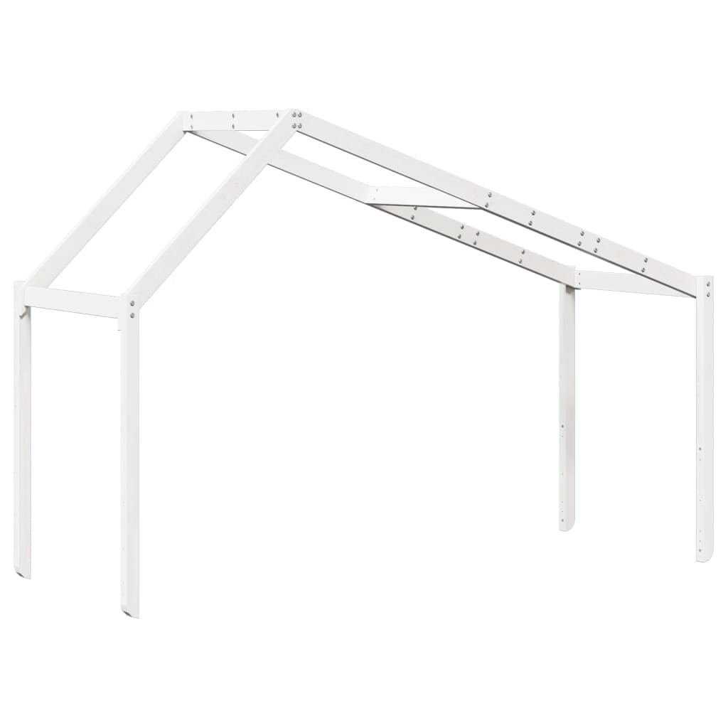 vidaXL Acoperiș Pat Copii, alb, 213x95,5x144,5 cm Lemn Mass Pin vidaXL Acoperiș Pat Copii, alb, 213x95,5x144,5 cm Lemn Mass Pin