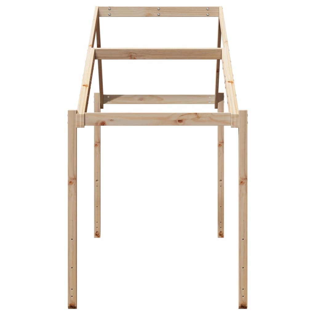 vidaXL Acoperiș Pat Copii 203x95,5x142 cm Lemn Mass Pin vidaXL Acoperiș Pat Copii 203x95,5x142 cm Lemn Mass Pin