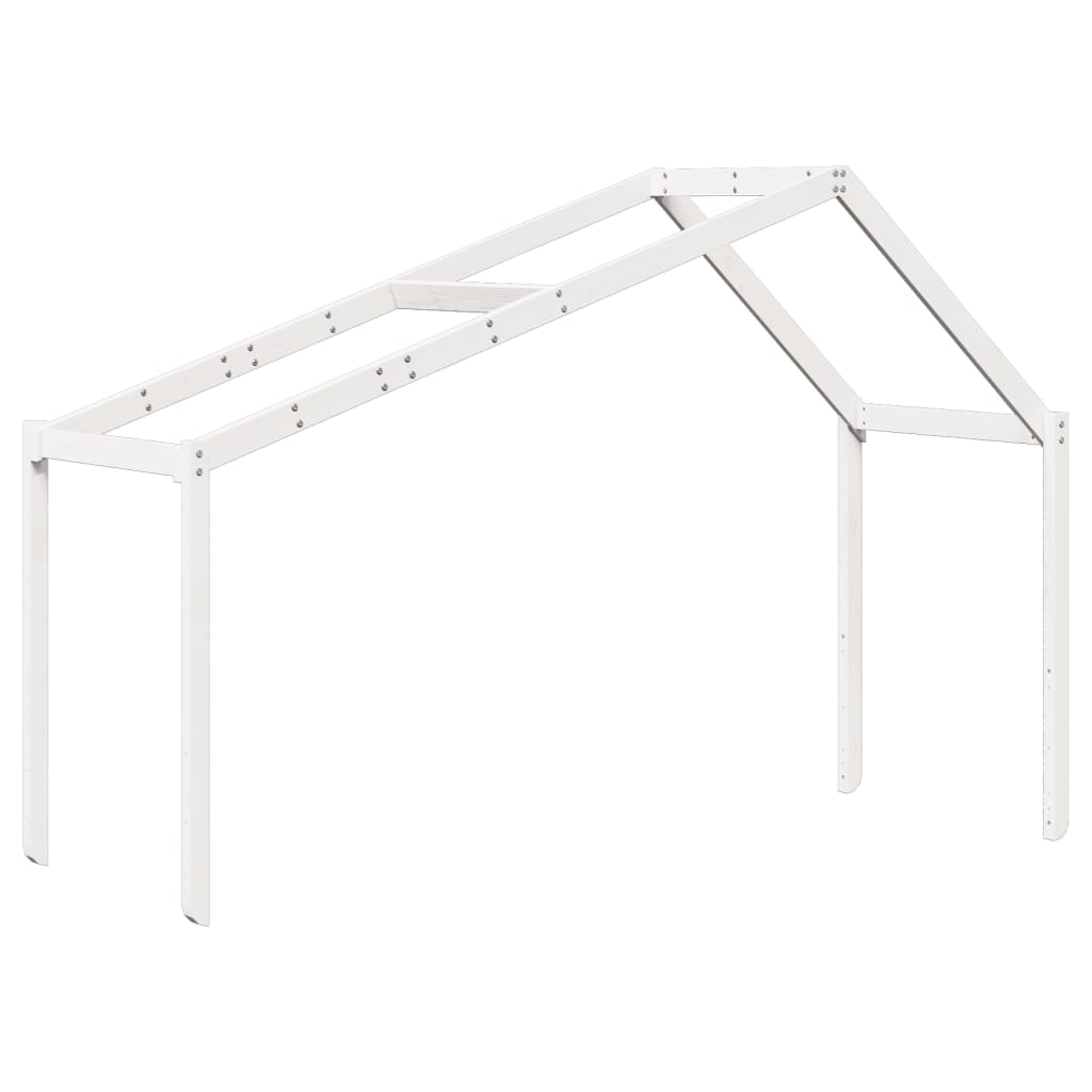 vidaXL Acoperiș Pat Copii, alb, 203x95,5x142 cm Lemn Mass Pin vidaXL Acoperiș Pat Copii, alb, 203x95,5x142 cm Lemn Mass Pin