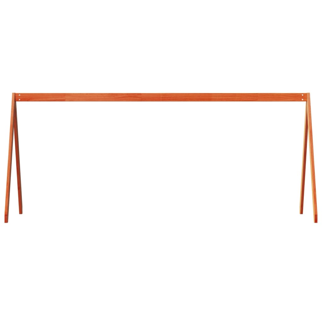 vidaXL Acoperiș pat de copii, maro, 209x85,5x88 cm, lemn masiv pin vidaXL Acoperiș pat de copii, maro, 209x85,5x88 cm, lemn masiv pin