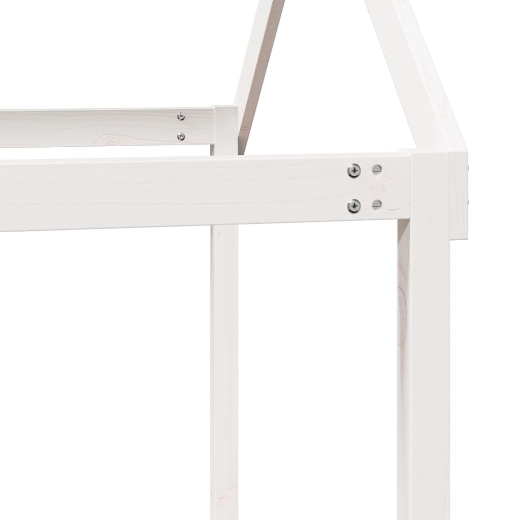 vidaXL Acoperiș Pat Copii, alb, 217x95,5x159 cm Lemn Mass Pin vidaXL Acoperiș Pat Copii, alb, 217x95,5x159 cm Lemn Mass Pin