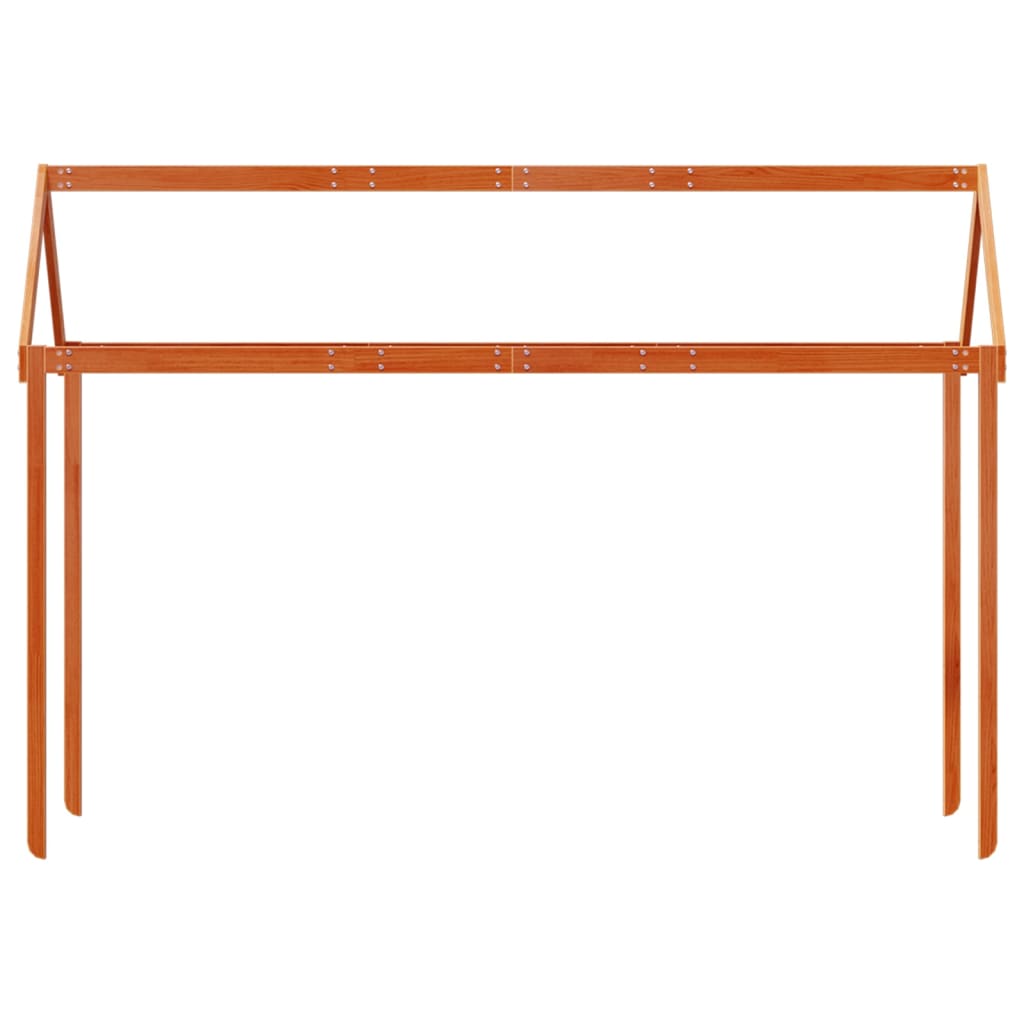 vidaXL Acoperiș Pat Copii, maro, 217x95,5x159 cm Lemn Mass Pin vidaXL Acoperiș Pat Copii, maro, 217x95,5x159 cm Lemn Mass Pin