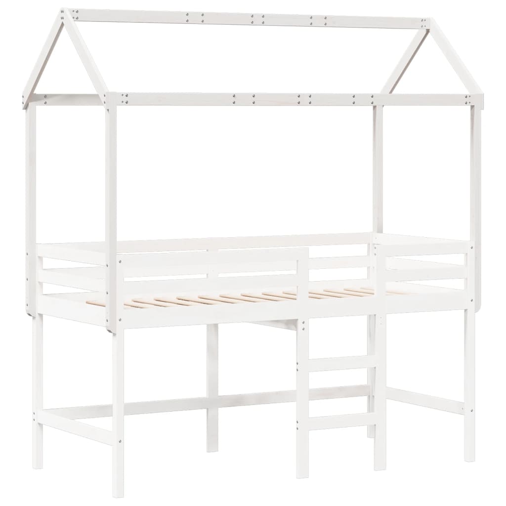 vidaXL Acoperiș Pat Copii, alb, 217x85,5x154 cm Lemn Mass Pin vidaXL Acoperiș Pat Copii, alb, 217x85,5x154 cm Lemn Mass Pin