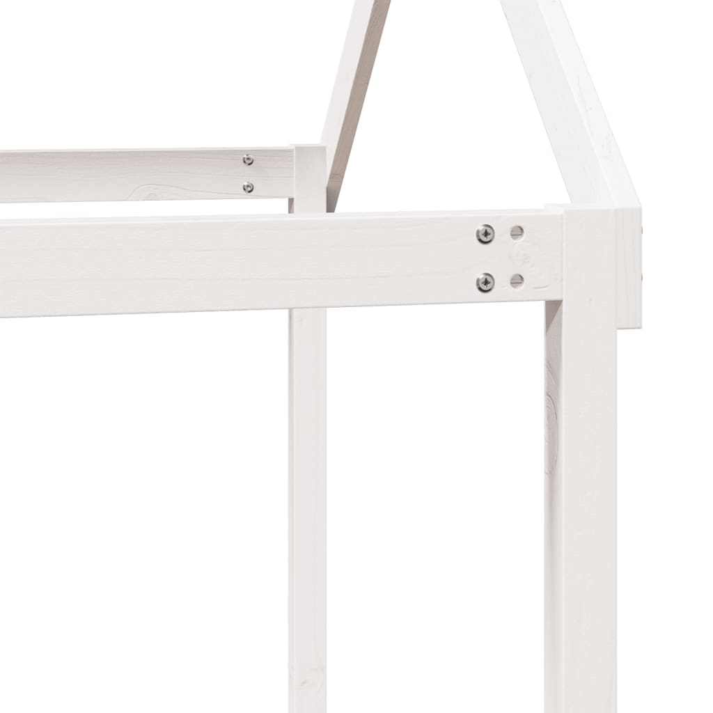 vidaXL Acoperiș Pat Copii, alb, 217x85,5x154 cm Lemn Mass Pin vidaXL Acoperiș Pat Copii, alb, 217x85,5x154 cm Lemn Mass Pin