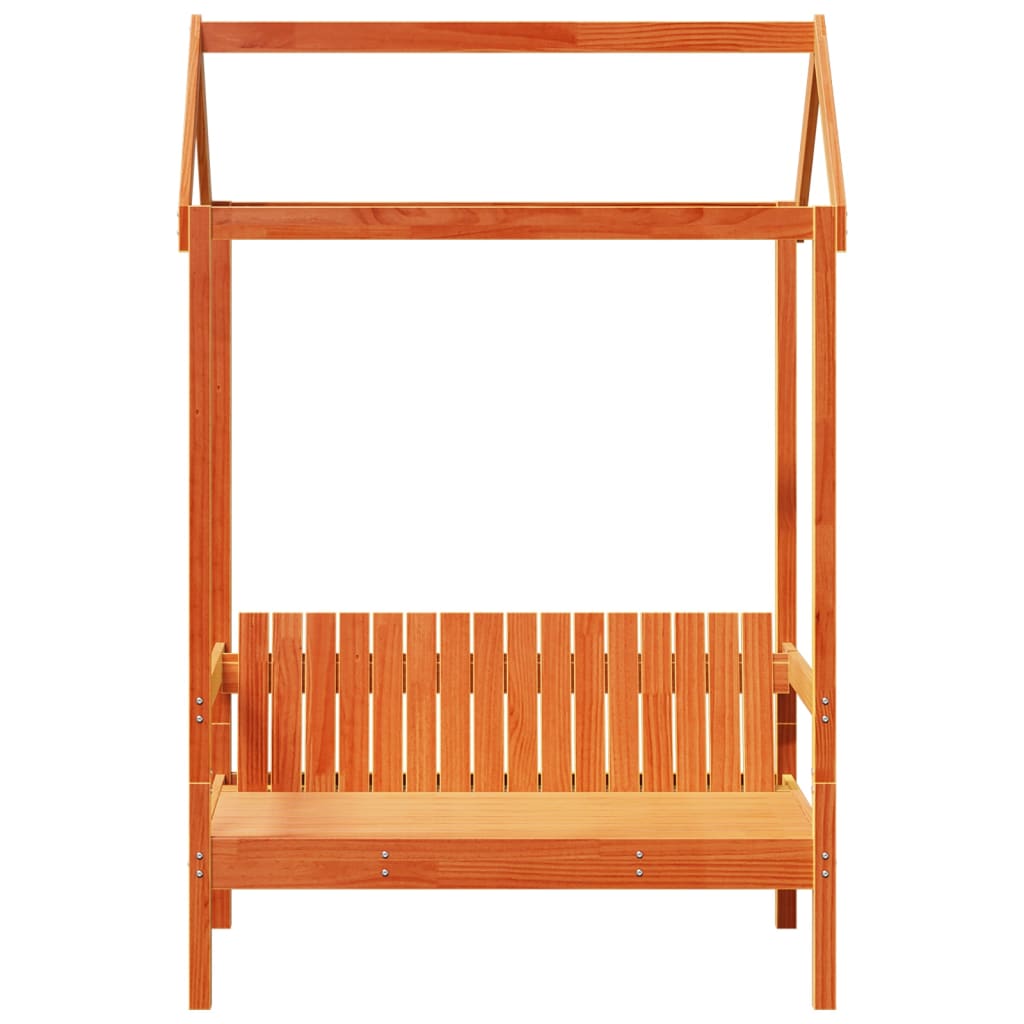 vidaXL Banchet cu acoperiș maro ceruit 117,5x70x176,5cm lemn masiv pin vidaXL Banchet cu acoperiș maro ceruit 117,5x70x176,5cm lemn masiv pin