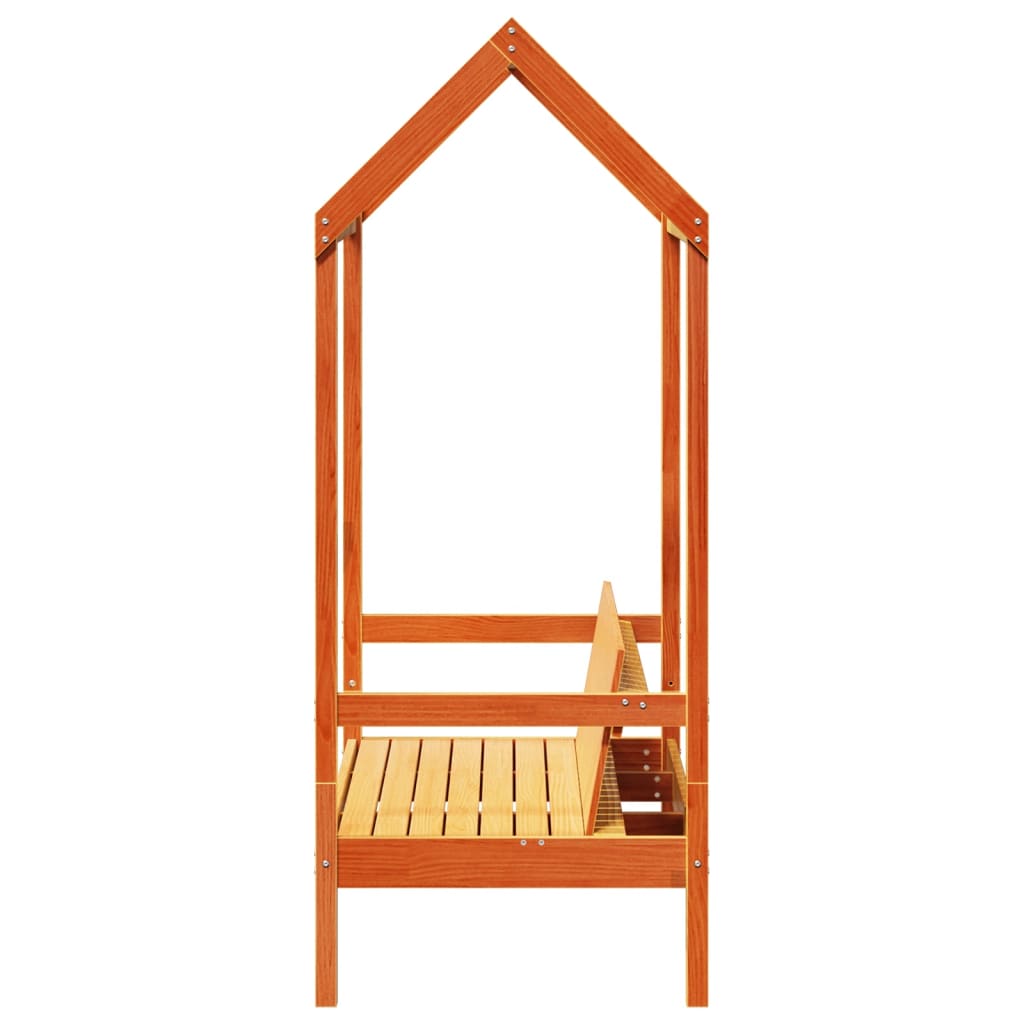 vidaXL Banchet cu acoperiș maro ceruit 117,5x70x176,5cm lemn masiv pin vidaXL Banchet cu acoperiș maro ceruit 117,5x70x176,5cm lemn masiv pin