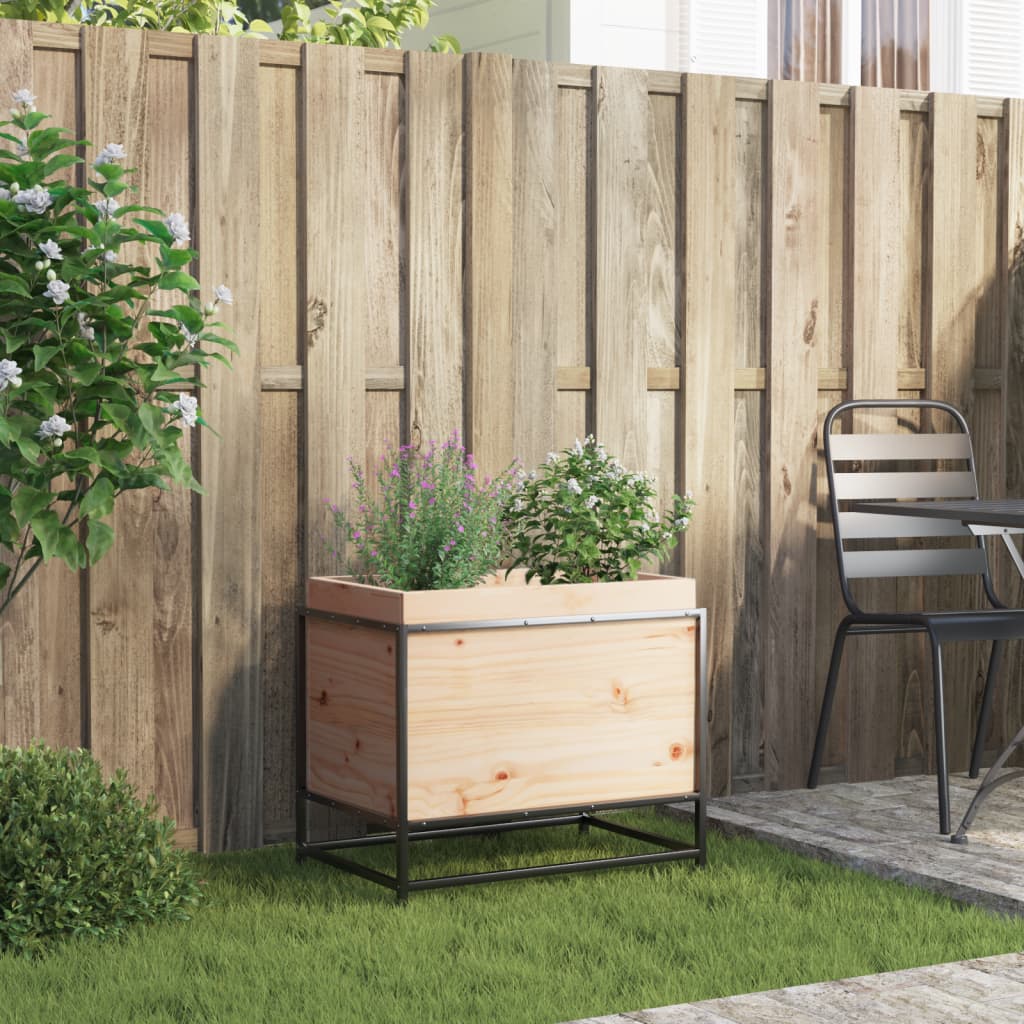 vidaXL Jardinieră de grădină, 60x40x50 cm, lemn masiv de pin vidaXL Jardinieră de grădină, 60x40x50 cm, lemn masiv de pin