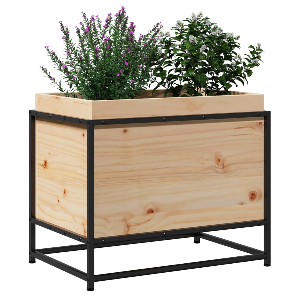 vidaXL Jardinieră de grădină, 60x40x50 cm, lemn masiv de pin vidaXL Jardinieră de grădină, 60x40x50 cm, lemn masiv de pin