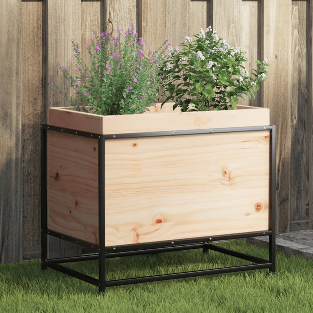 vidaXL Jardinieră de grădină, 60x40x50 cm, lemn masiv de pin vidaXL Jardinieră de grădină, 60x40x50 cm, lemn masiv de pin