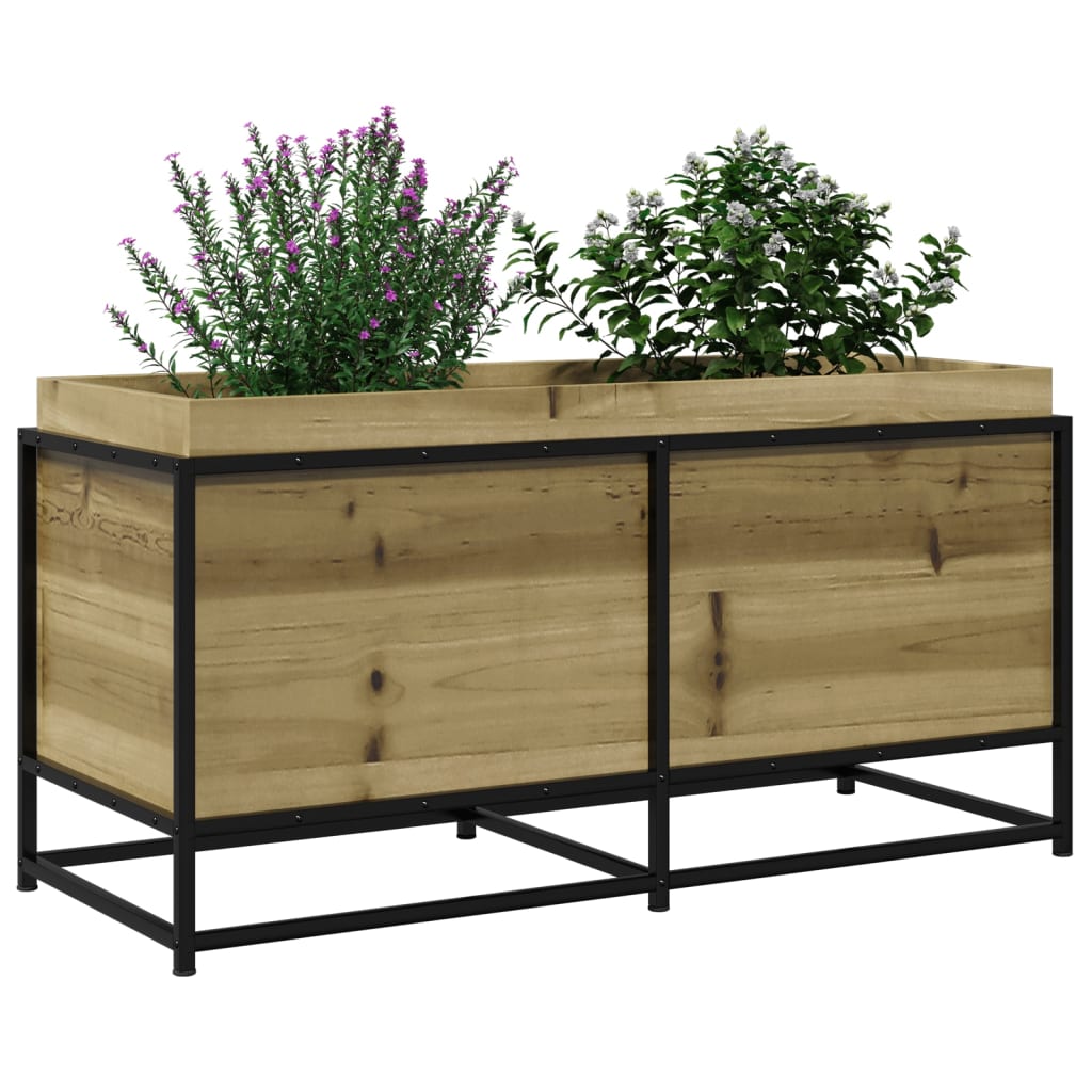 vidaXL Jardinieră de grădină, 100x40x50 cm, lemn de pin impregnat