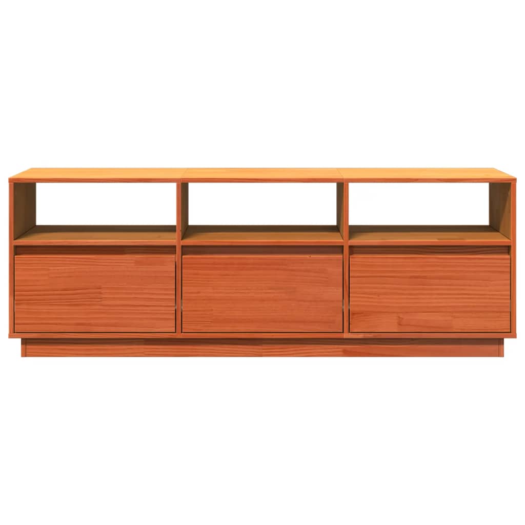 vidaXL Dulap TV, maro ceruit, 140x37x50 cm, lemn masiv de pin