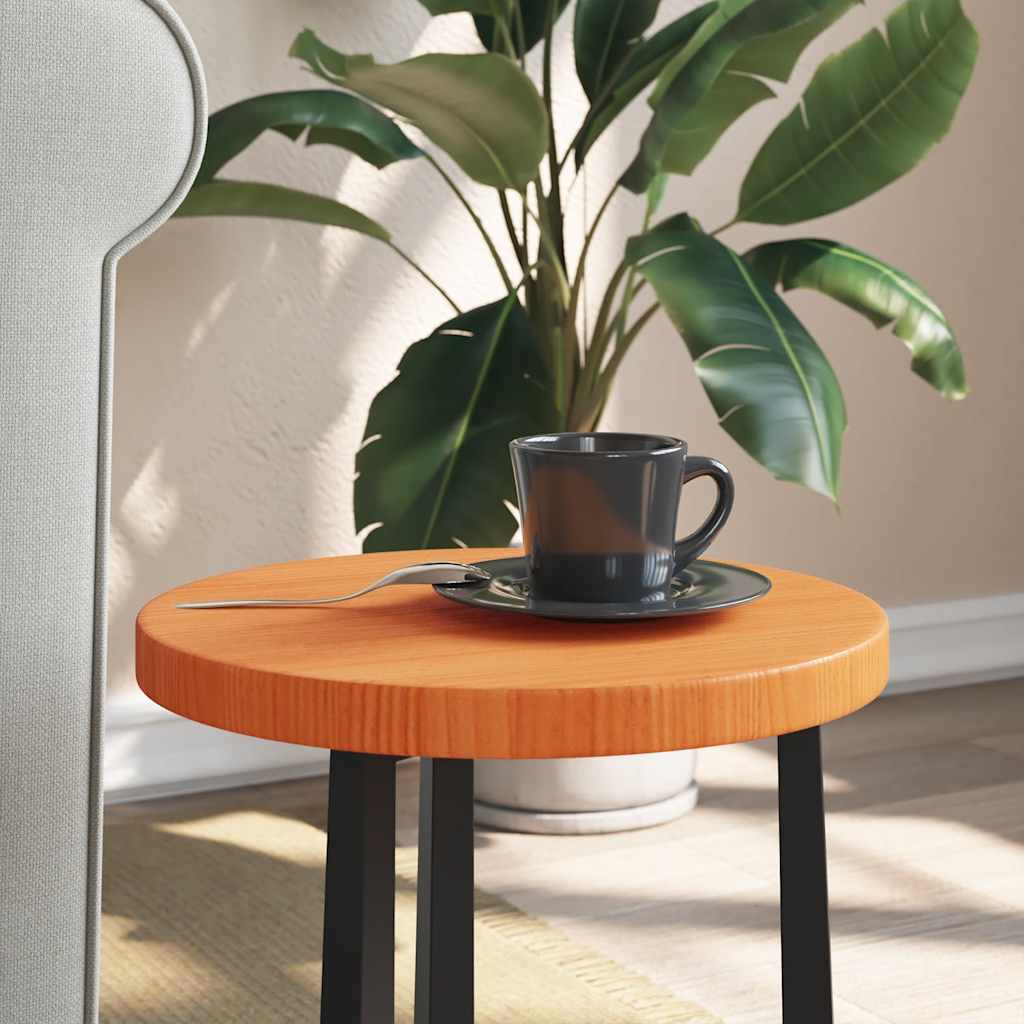 vidaXL Blat de masă rotund, maro ceruit, Ø30x2,5 cm, lemn masiv de pin vidaXL Blat de masă rotund, maro ceruit, Ø30x2,5 cm, lemn masiv de pin