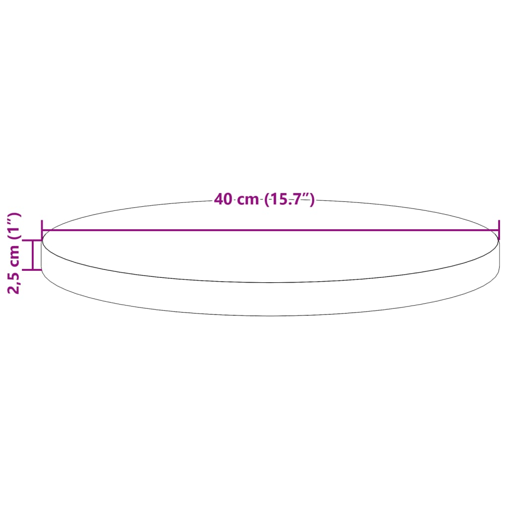 vidaXL Blat de masă rotund, maro ceruit, Ø40x2,5 cm, lemn masiv de pin vidaXL Blat de masă rotund, maro ceruit, Ø40x2,5 cm, lemn masiv de pin