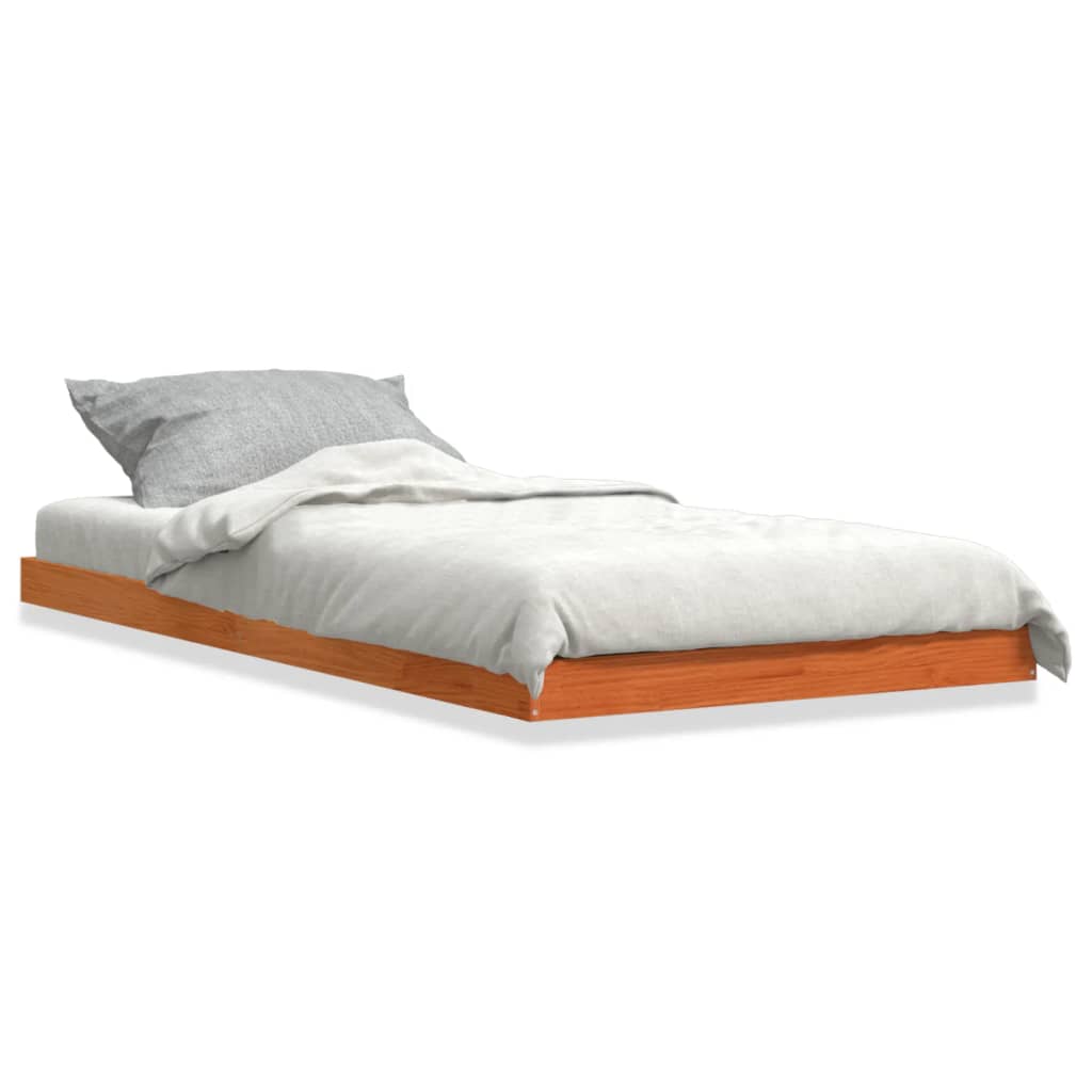 vidaXL Pat de zi, maro ceruit, 75x190 cm, lemn masiv de pin