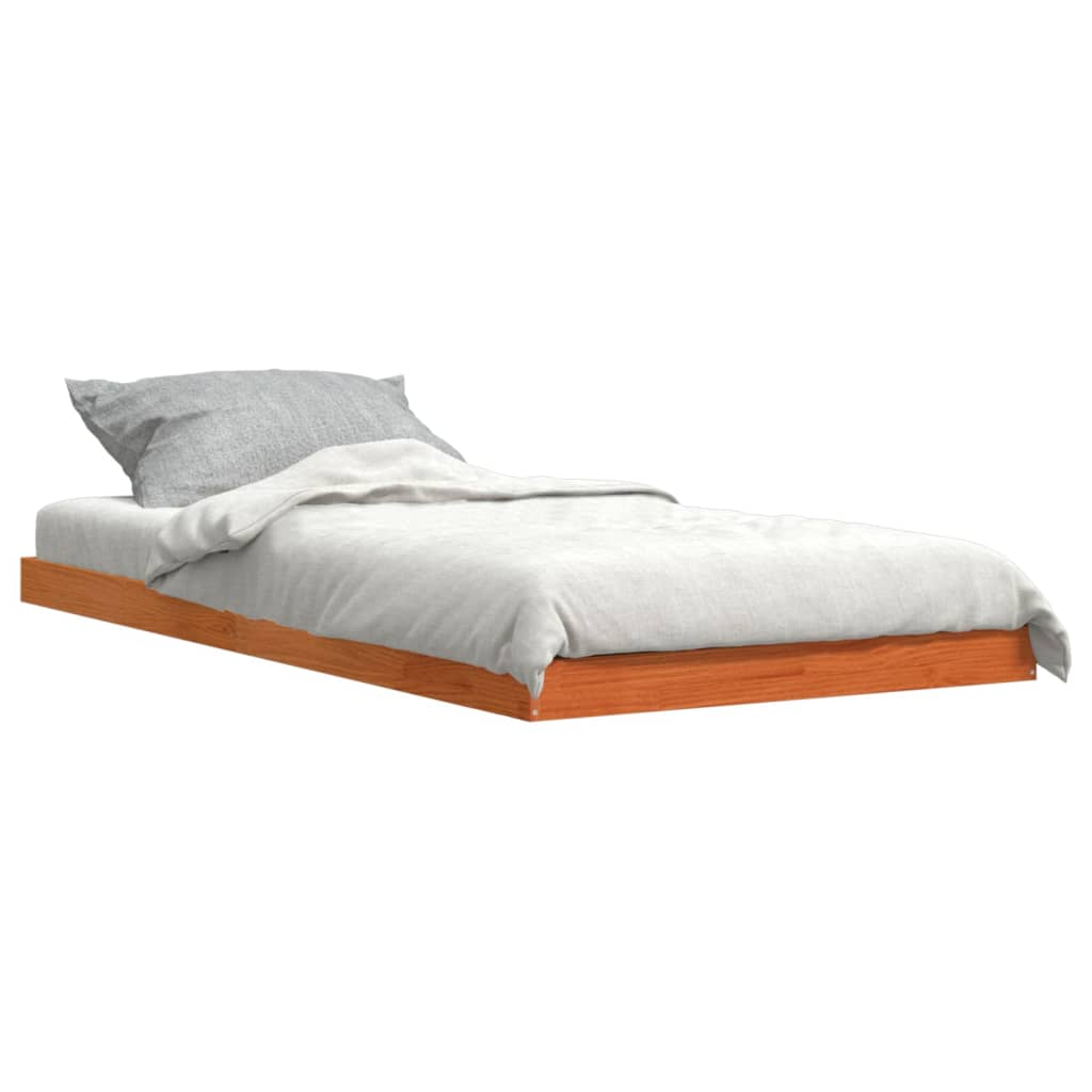vidaXL Pat de zi, maro ceruit, 75x190 cm, lemn masiv de pin