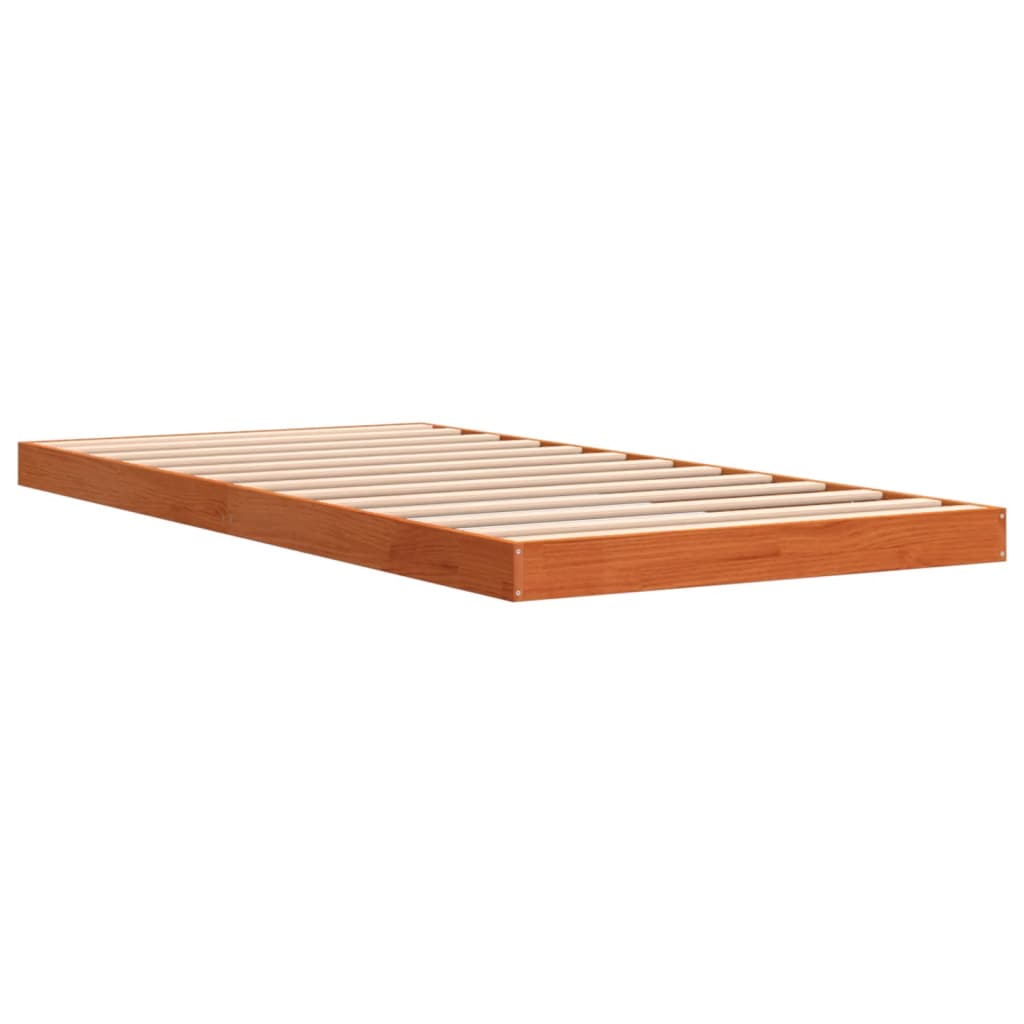 vidaXL Pat de zi, maro ceruit, 75x190 cm, lemn masiv de pin