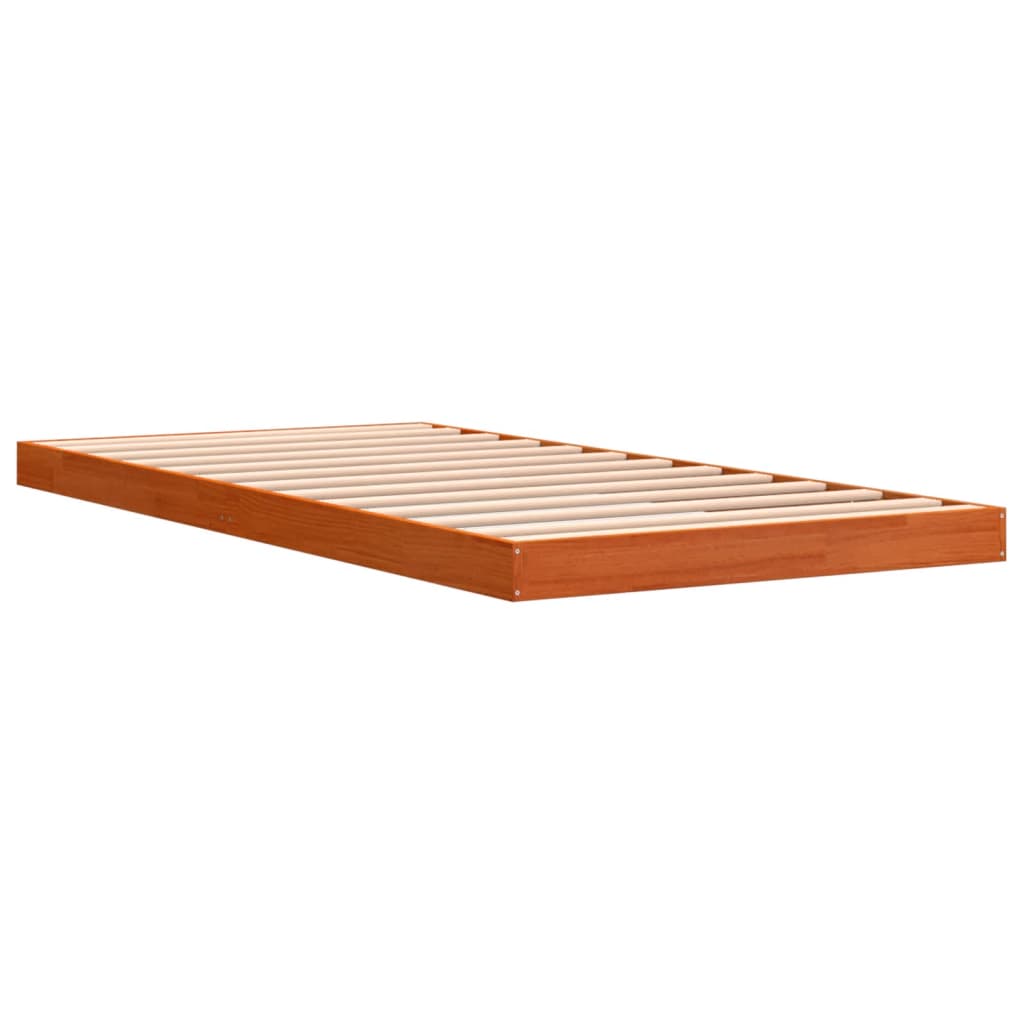 vidaXL Pat de zi, maro ceruit, 75x190 cm, lemn masiv de pin