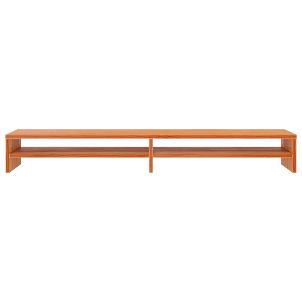 vidaXL Stand pentru monitor, maro ceruit, 100x24x13 cm, lemn masiv pin