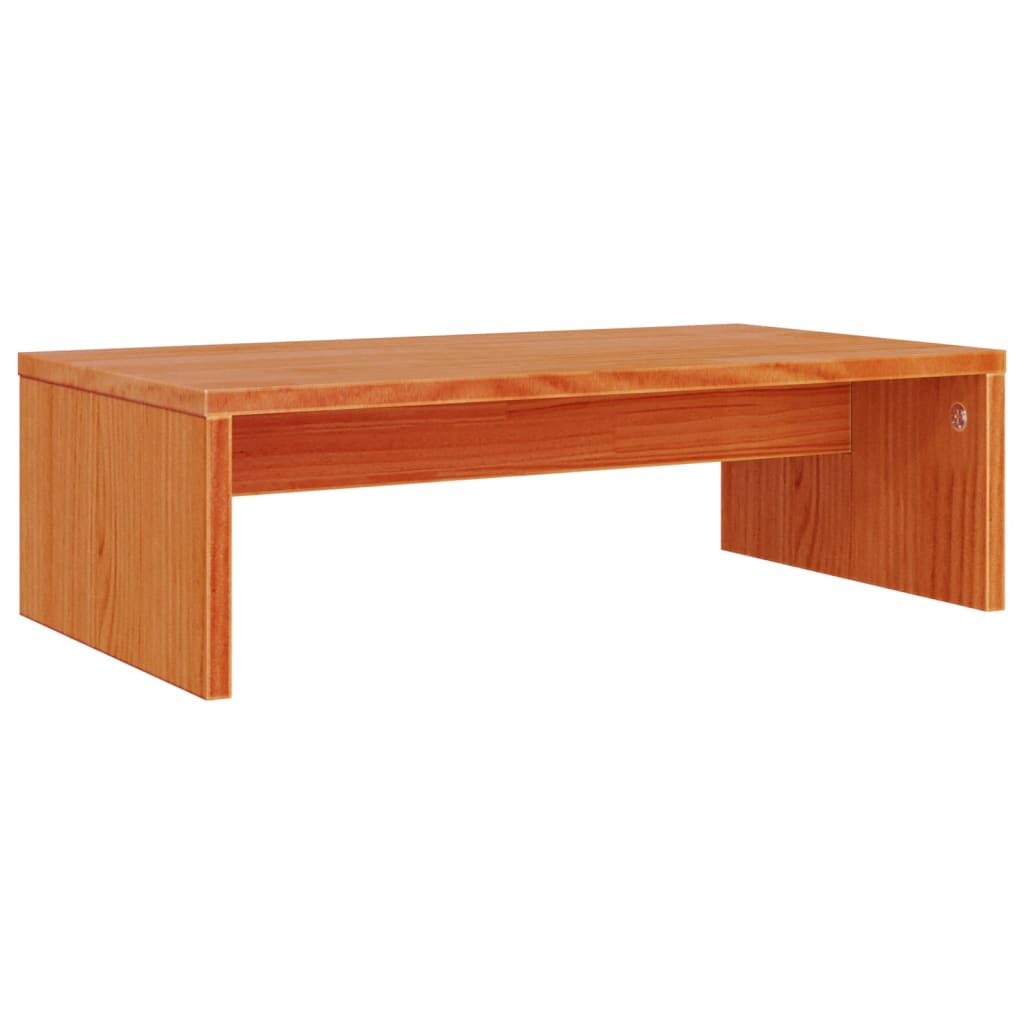 vidaXL Suport pentru monitor, maro ceruit, 50x27x15 cm, lemn masiv pin