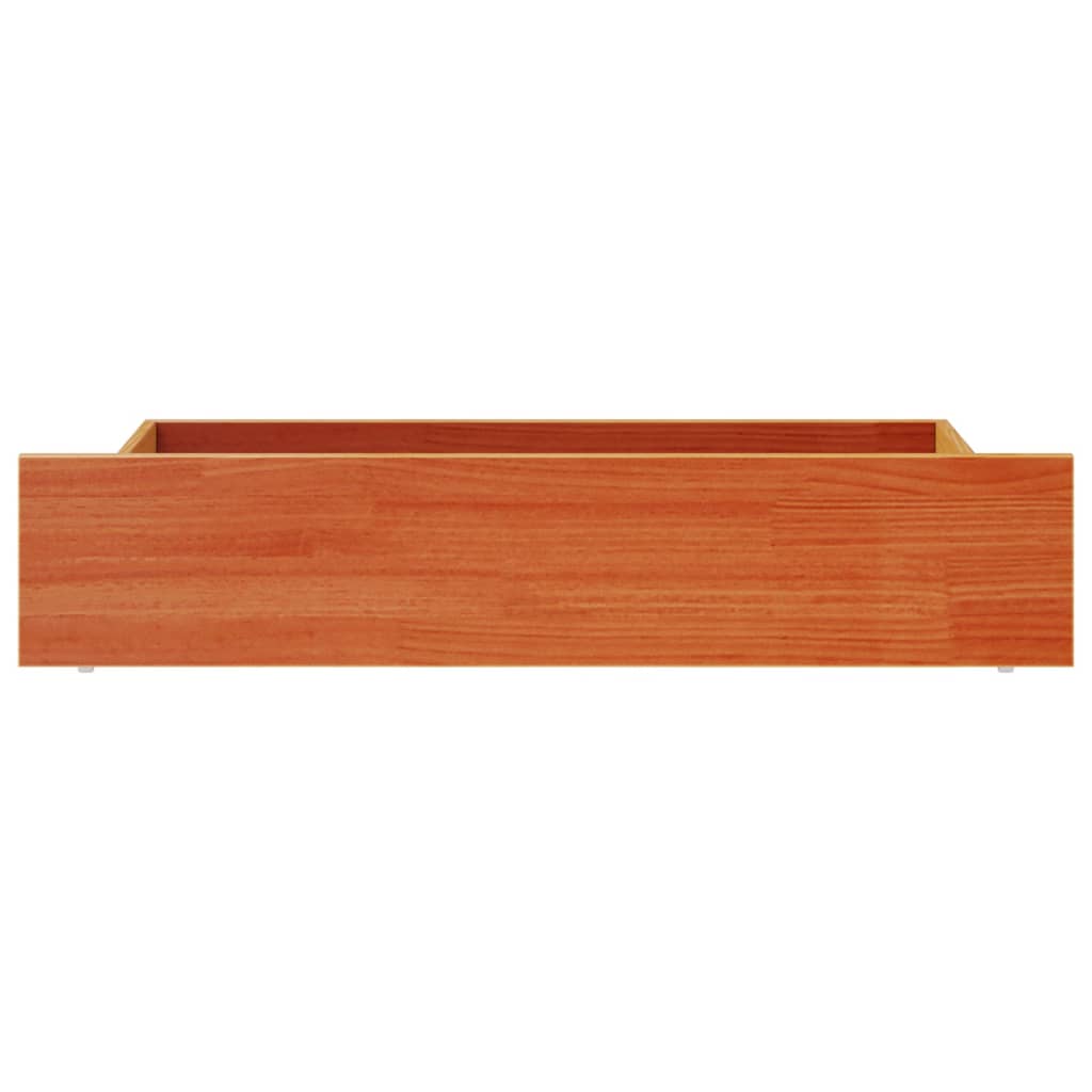 vidaXL Sertare pentru pat, 4 buc., maro ceruit, lemn masiv pin vidaXL Sertare pentru pat, 4 buc., maro ceruit, lemn masiv pin