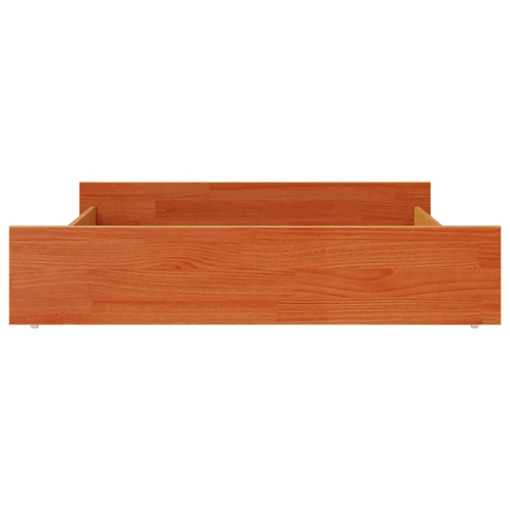 vidaXL Sertare pentru pat de zi, 2 buc., maro ceruit, lemn masiv pin vidaXL Sertare pentru pat de zi, 2 buc., maro ceruit, lemn masiv pin