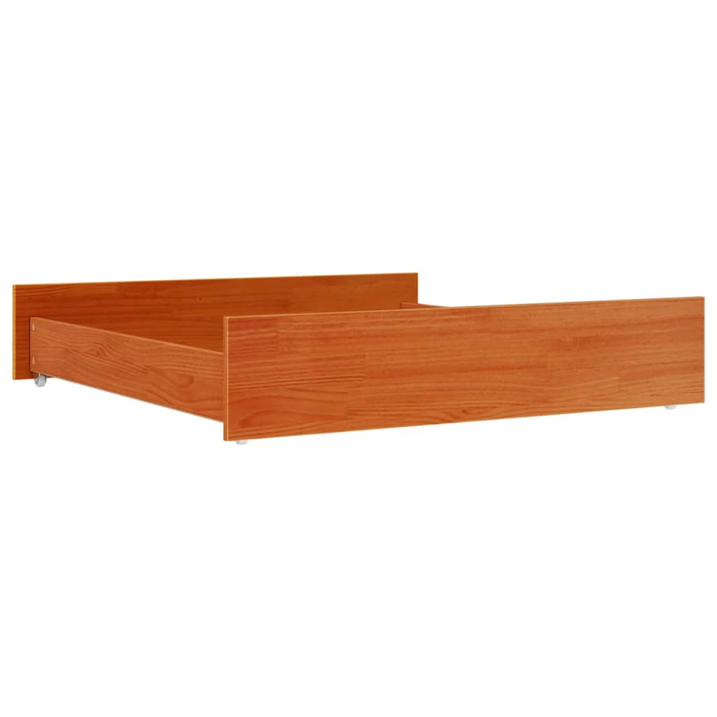 vidaXL Sertare pentru pat de zi, 2 buc., maro ceruit, lemn masiv pin vidaXL Sertare pentru pat de zi, 2 buc., maro ceruit, lemn masiv pin