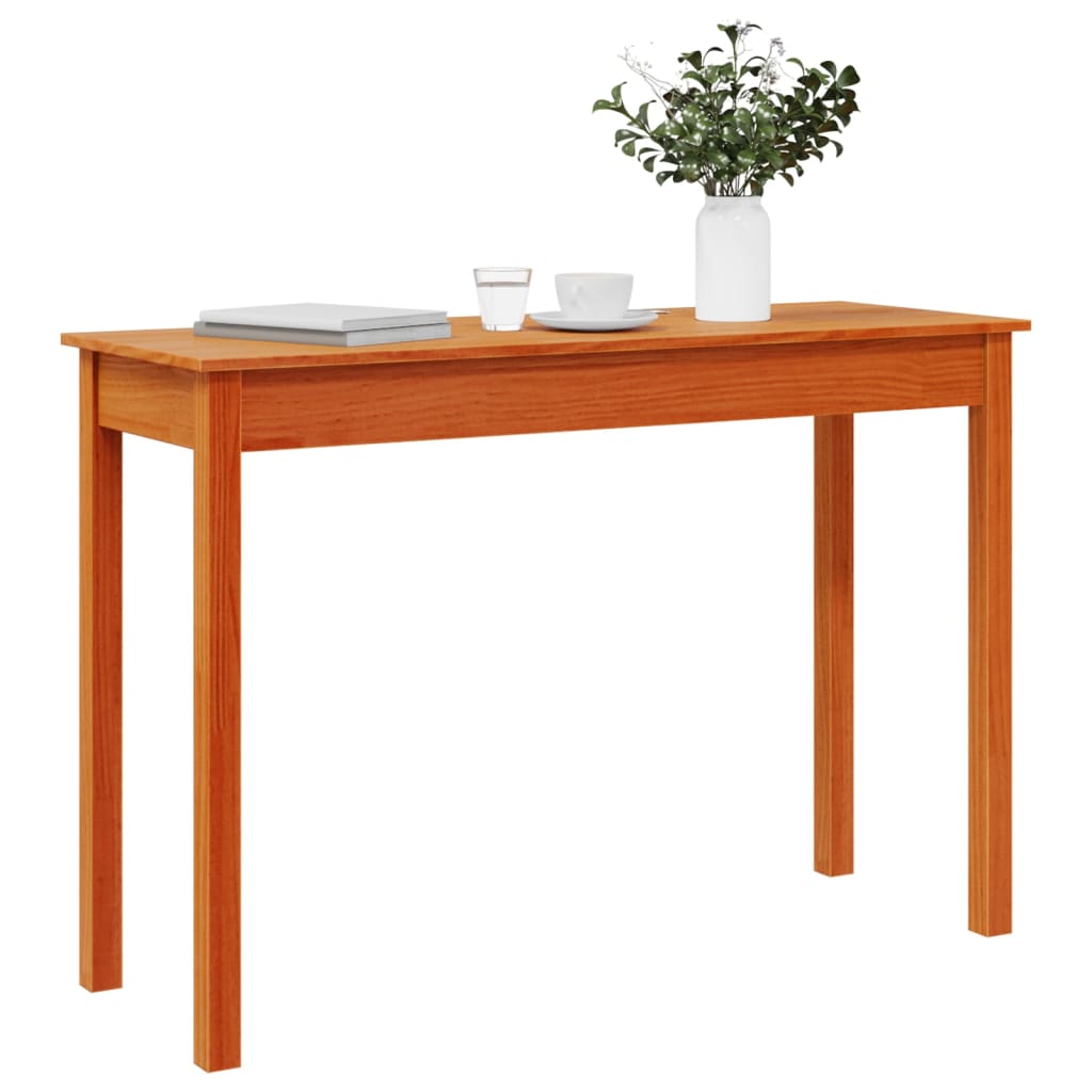 vidaXL Masă consolă, maro miere, 110x40x75 cm, lemn masiv de pin