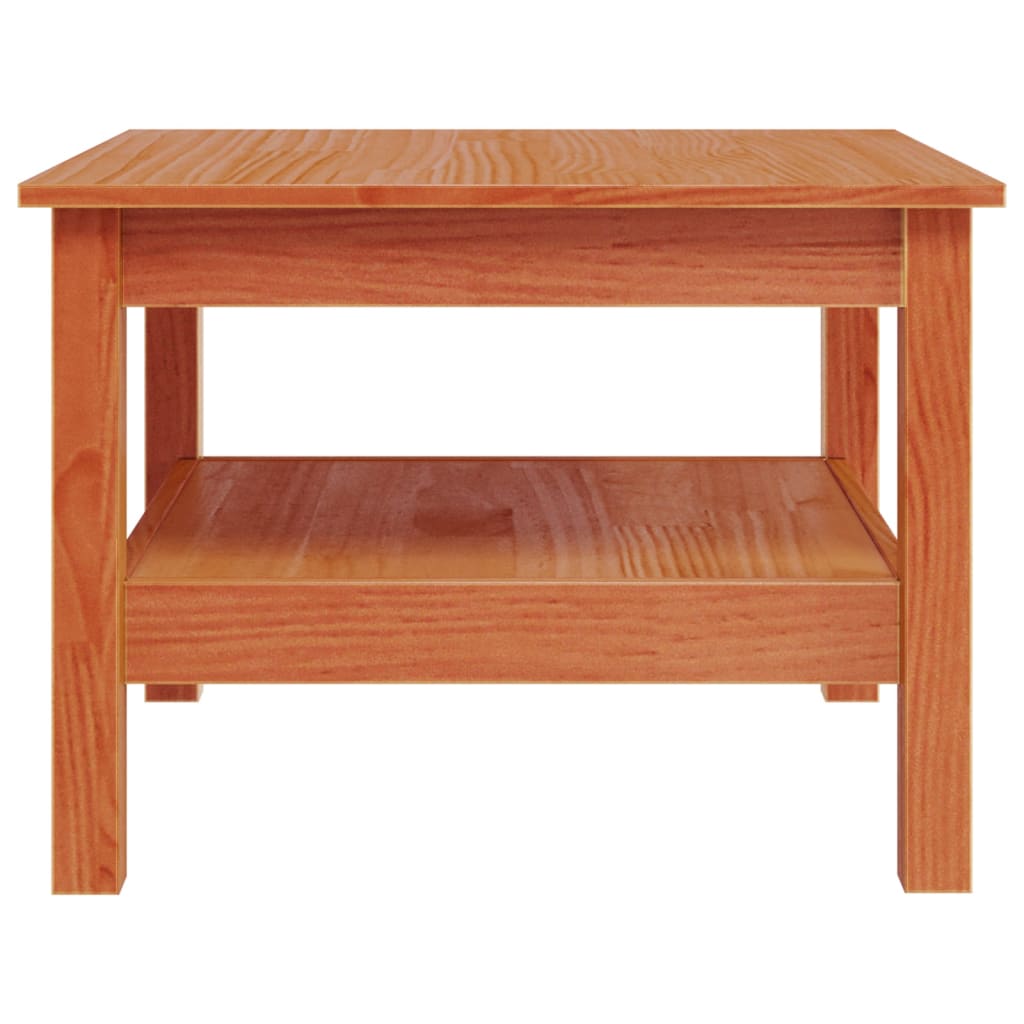 vidaXL Măsuță de cafea, maro ceruit, 55x55x40 cm, lemn masiv de pin vidaXL Măsuță de cafea, maro ceruit, 55x55x40 cm, lemn masiv de pin