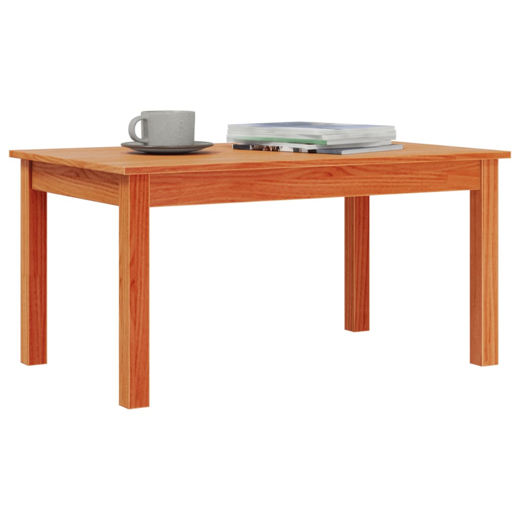 vidaXL Măsuță de cafea, maro ceruit, 80x50x40 cm, lemn masiv de pin vidaXL Măsuță de cafea, maro ceruit, 80x50x40 cm, lemn masiv de pin