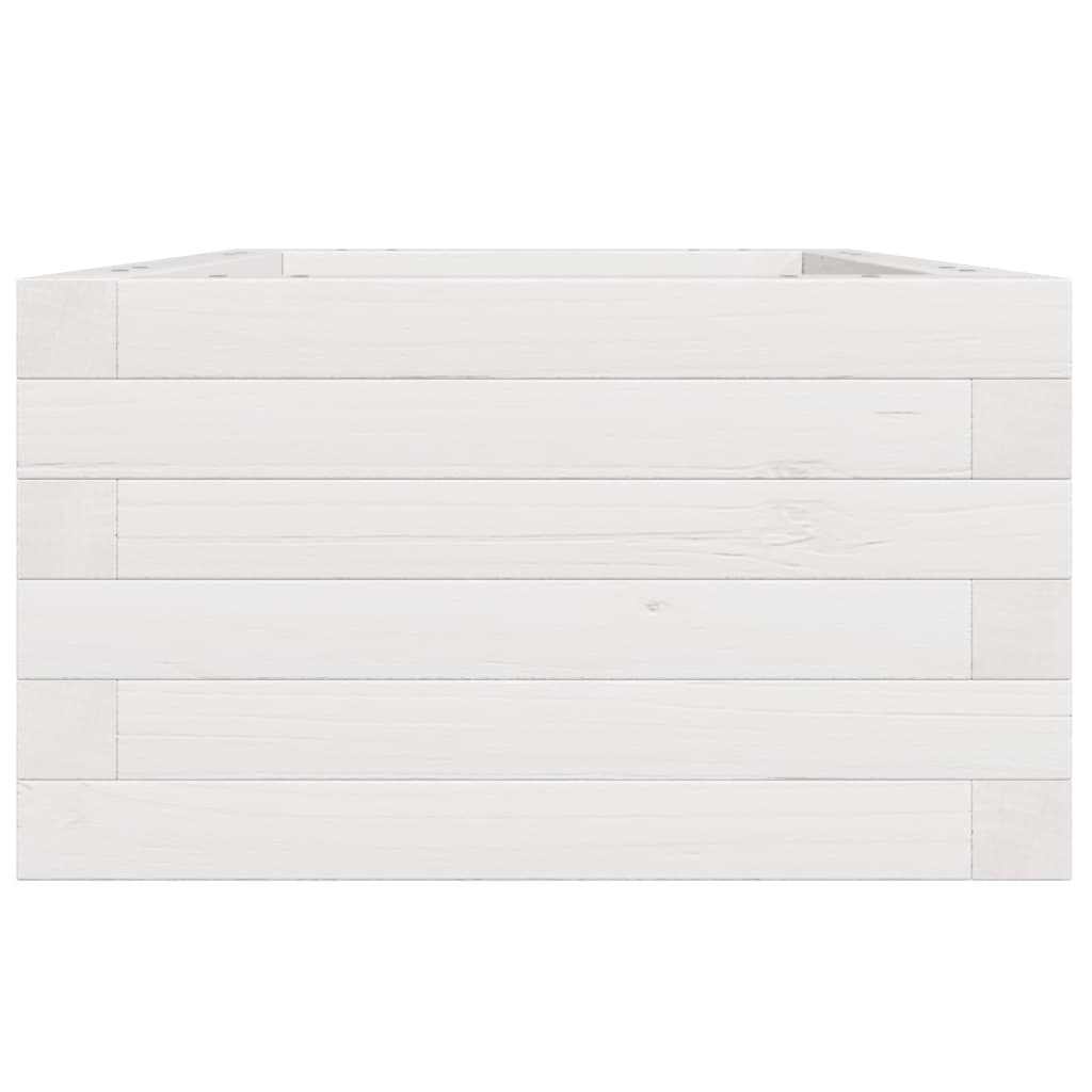 vidaXL Jardinieră de grădină, alb, 40x40x23 cm, lemn masiv de pin vidaXL Jardinieră de grădină, alb, 40x40x23 cm, lemn masiv de pin