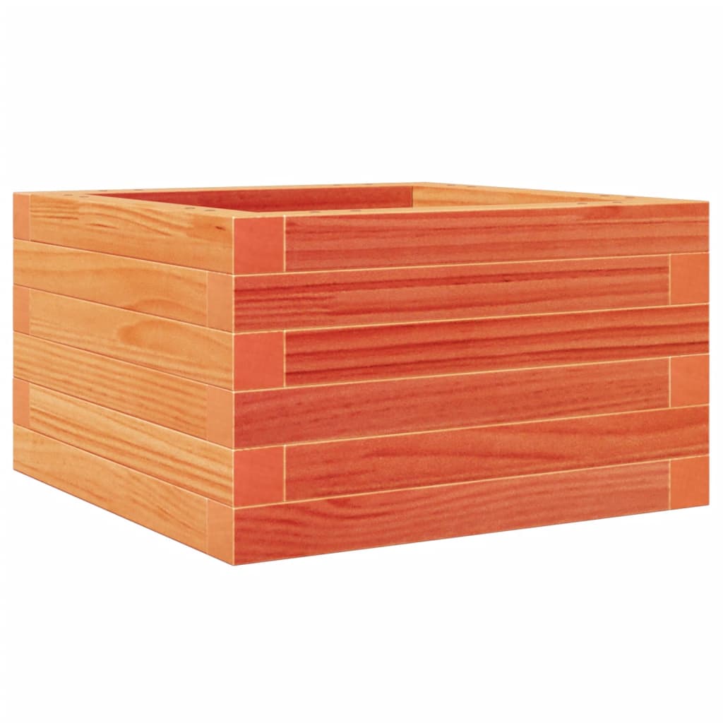 vidaXL Jardinieră de grădină, maro ceruit, 40x40x23 cm, lemn masiv pin vidaXL Jardinieră de grădină, maro ceruit, 40x40x23 cm, lemn masiv pin